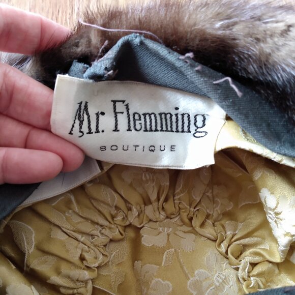 Vintage Fur Hat Mr. Flemming Boutique Simpson's - Picture 10 of 15